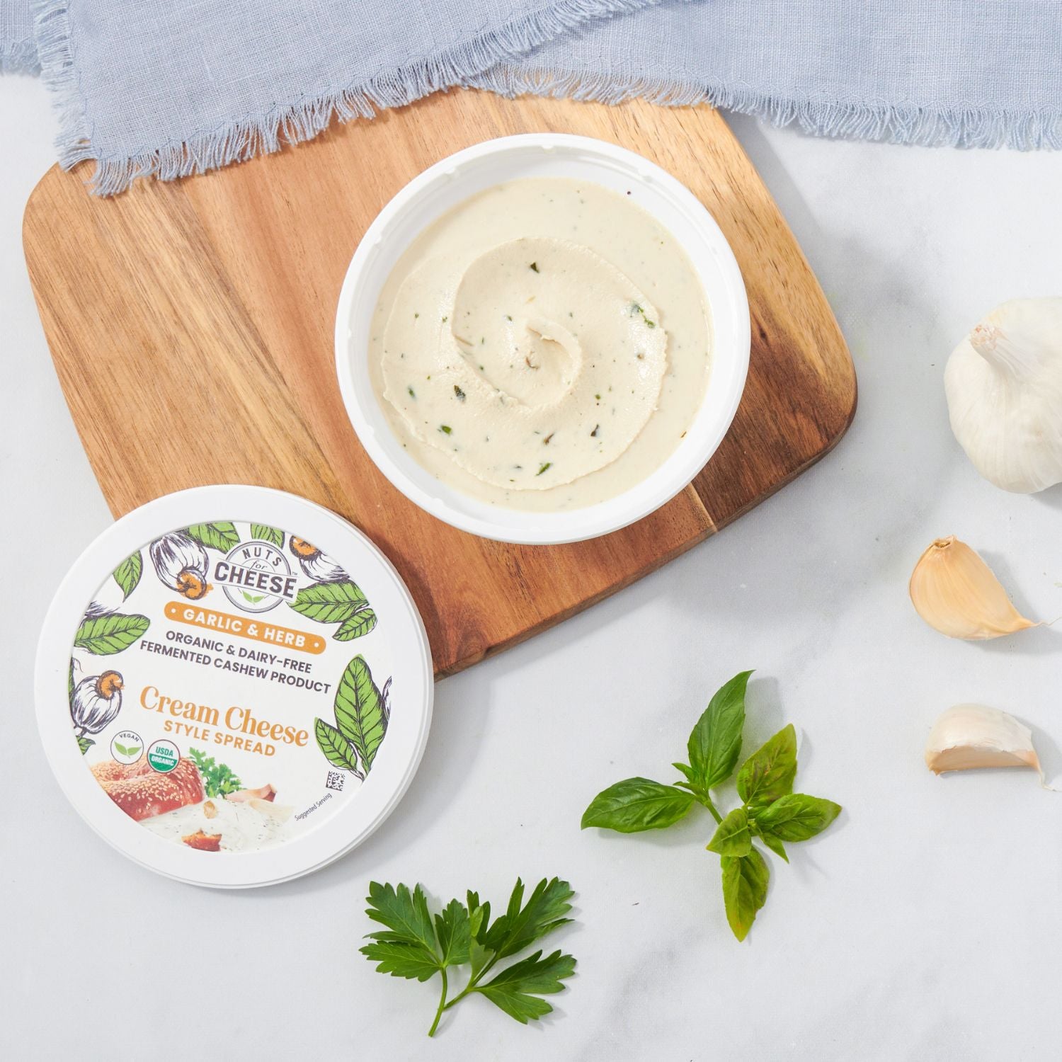 Tartinade au fromage à la crème ail et fines herbes