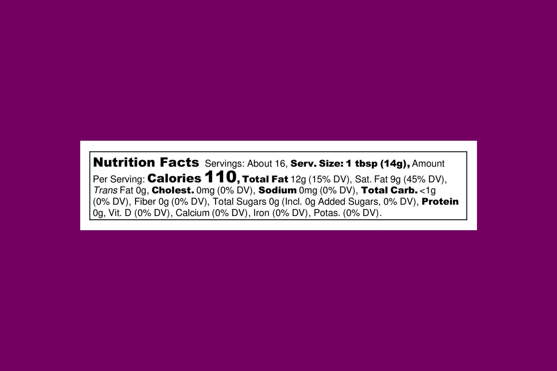 Beurre de noix de cajou végétalien original non salé Valeur nutritive Arrière-plan violet